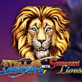 Stellar Jackpots with Serengeti Lions slot logo by Lightning Box Game at Winnita casino