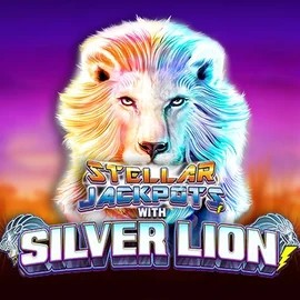 Official Jackpots logo: Stellar Jackpots with Silver Lion by Lightning Box Game at Winnita casino